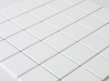 Mosaic Solid surface smooth - 5 x 5 cm - roll 100 x 50 cm - 9010 White Smooth