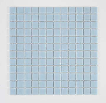 Mosaic Solid surface smooth - 2,5 x 2,5 cm - roll 100 x 50 cm - 6034 Turquoise Pastel