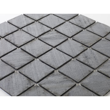 Mosaic natural stone - 5 x 5 cm -roll 100 x 50 cm - 915 Graphite