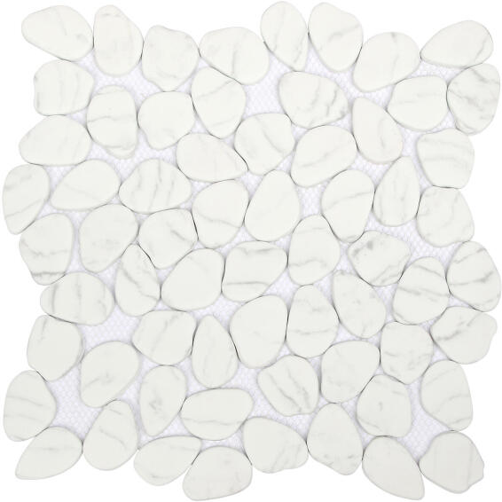 Mosaic Tile Glass ARTENS Galeto White Matte L30cm x W30cm (per sheet)