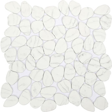 Mosaic Tile Glass ARTENS Galeto White Matte L30cm x W30cm (per sheet)