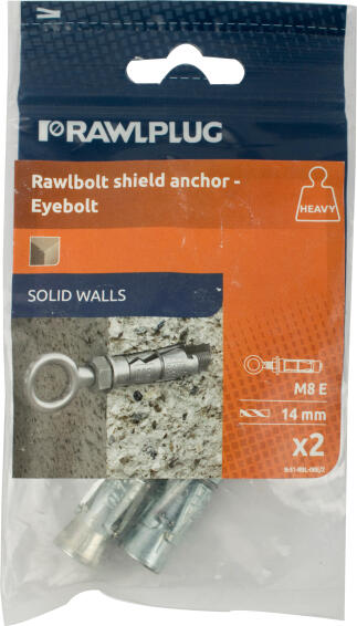 shield anchor eyebolt m8x87mm 2p