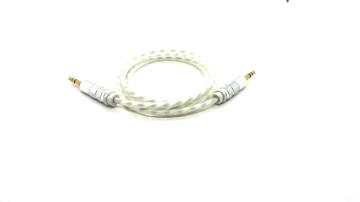 AUX CABLE GLOW IN THE DARK SILVER