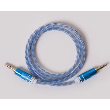 Aux cable glow in the dark blue