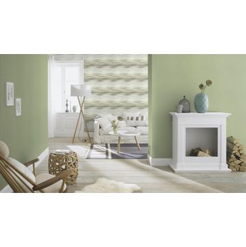 WALLPAPER PLAIN LINEN GREEN 10.5MX53CM