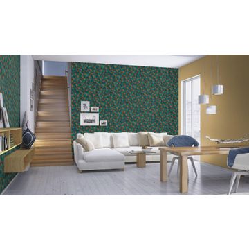 Wallpaper Denzo 2 Print RASCH  Gold 10,5m x 53cm