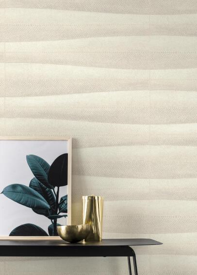 WALLPAPER SALMON LEATHER WHT 10.5MX53CM