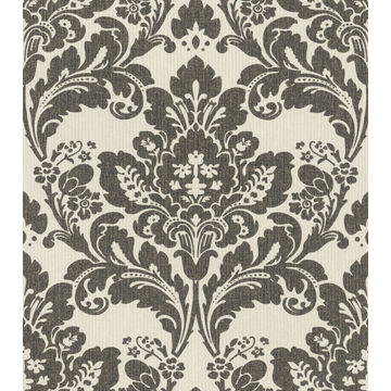 Wallpaper Baroque Print  RASCH White Black Gold 10.5m x 53cm