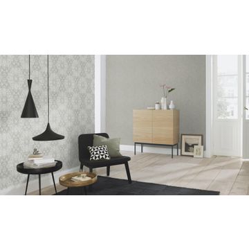 WALLPAPER SILVER GREY GLOSSY 10.5MX53CM