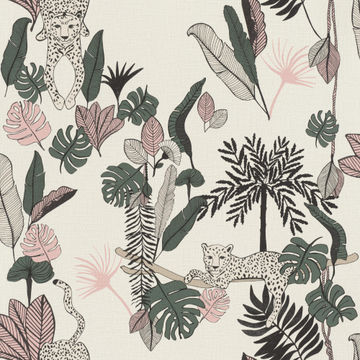 WALLPAPER LEOPARD PINK 10.5MX53CM
