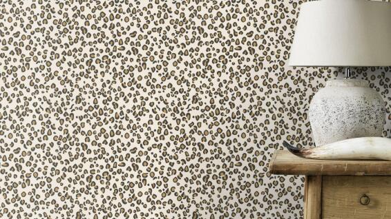 WALLPAPER LEOPARD WHITE 10.5MX53CM