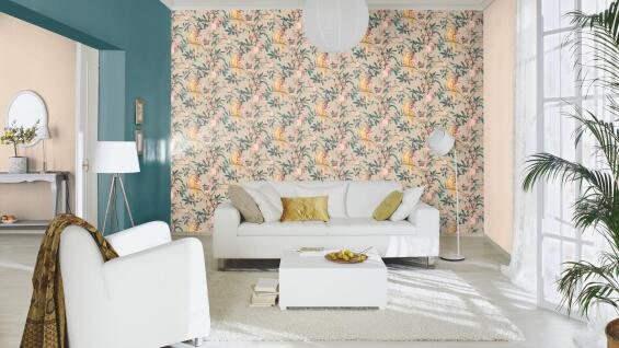 WALLPAPER SAND ROSE PETROL 10.5MX53CM