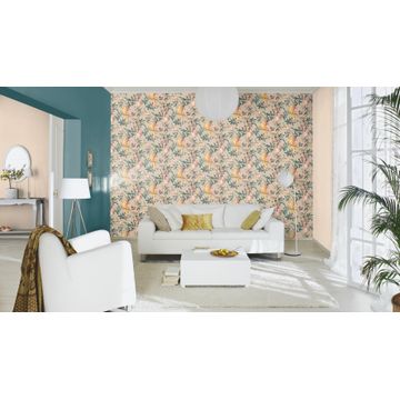 WALLPAPER SAND ROSE PETROL 10.5MX53CM