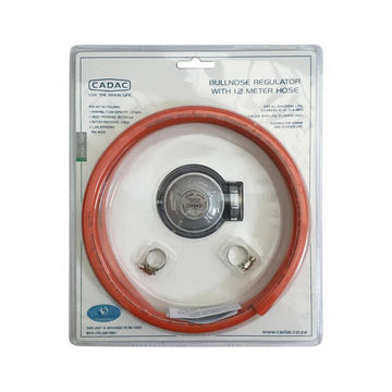 Bullnose Regulator and 1.2m Hose and 2 Clamps