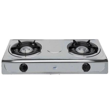 CADAC Stainless Steel 2 Plate Gas Stove with hose L72cmxW39cm