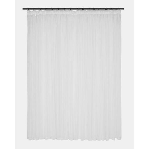 Taped voile curtain white 500 x 218