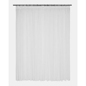 Taped voile curtain white 500 x 218