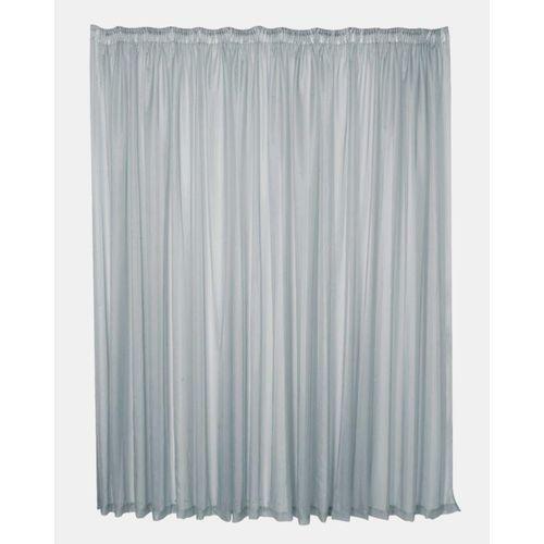Taped plain voile curtain grey 500x250