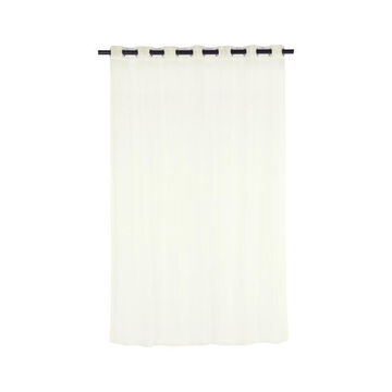 Eyelet plain voile curtain cream 230x223