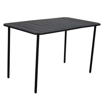  Café Steel Patio Table Anthracite L120cmxW70cm (Excluding Chairs)