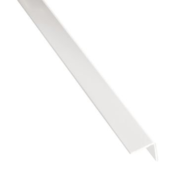 Profile lipped equal white shiny PVC 19.5x19.5x1.5x2600mm arcansas