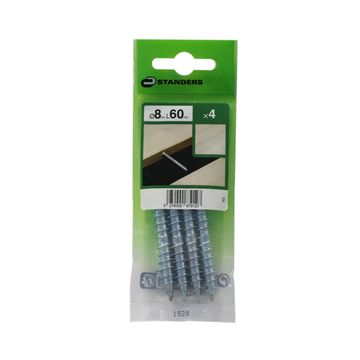 DOUBLE TH.SCREW WOOD/WOOD STEEL 8X60 4P