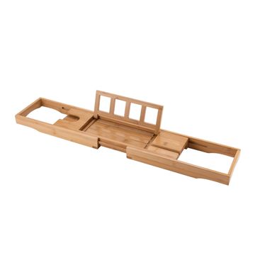 Sensea wellness adjustable bath caddy bamboo w67.5-94cm