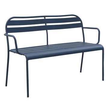 Outdoor Bench Cafe Steel 118Cm Agave Green