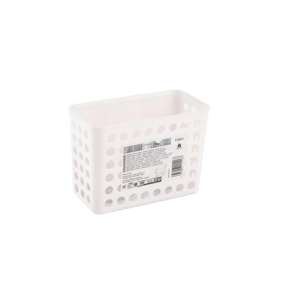 Shower Accessory Basket 9cm FUNKY Plastic Matt White