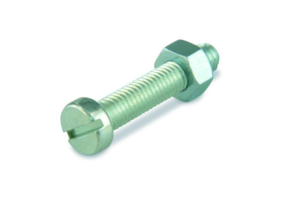 Machine screws and nuts slotted cheese head zinc plated 3.0x20mm 20pc standers