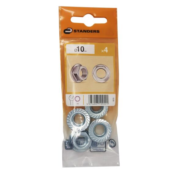 HEX NUT + COLLAR STEEL 8.0 10MM 4P