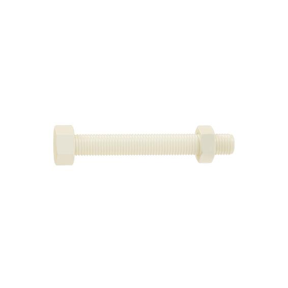 HEX SCREW AND NUT NYLON 5X30 10P
