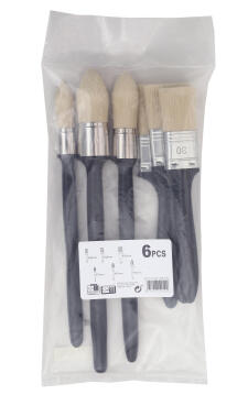 Brush kit 6 brushes univ flat 30-40-50mm - sash : 15-21-25mm First price
