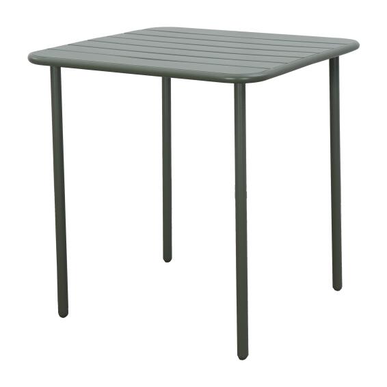 Café Steel Patio Table Kaki Green L70cmxW70cm (Excluding Chairs)