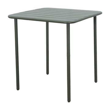 Café Steel Patio Table Kaki Green L70cmxW70cm (Excluding Chairs)