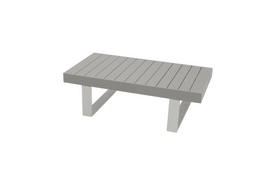 COFFEE .TABLE LAS VEGAS NATERIAL FULL ALU LIGHT GREY 73,50X132.50