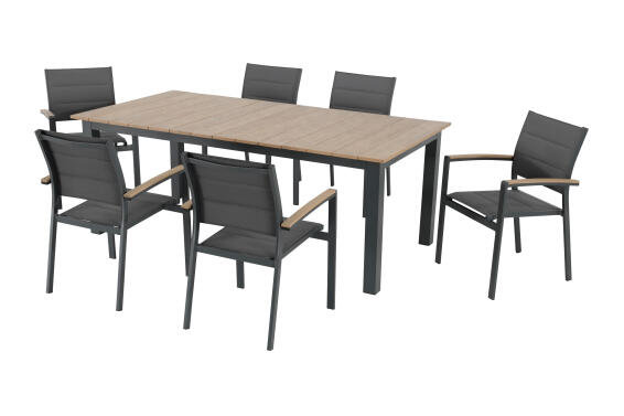 DINING ARMCHAIR SAN DIEGO ALU TEXT ANTHRACITE