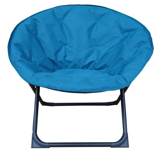 Steel & Polyester Moon Chair Miami Blue L85cmxD69cmxH78cm