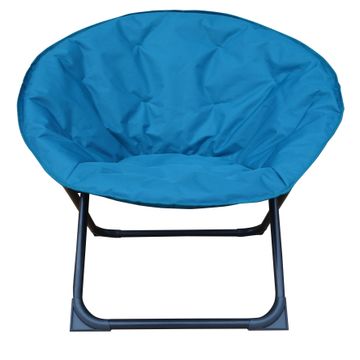Steel & Polyester Moon Chair Miami Blue L85cmxD69cmxH78cm