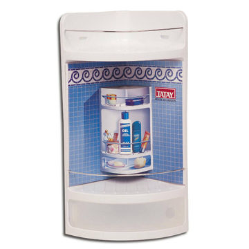 Shower shelves with drawer white