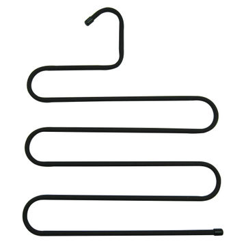 Spaceo metal pants hanger for 5 pants black