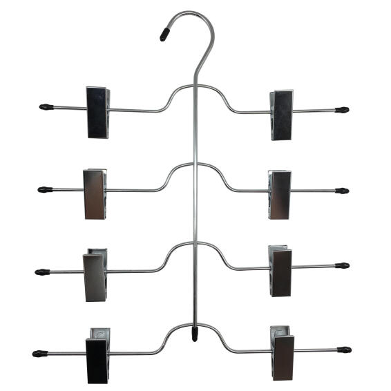 Spaceo metal skirt hanger with hooks for 4 skirts