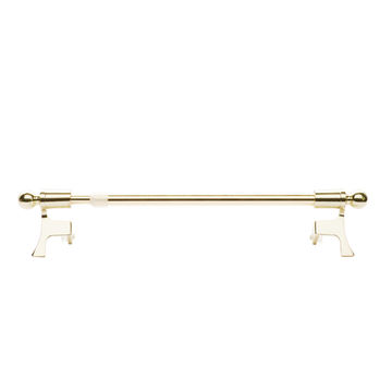 Inspire curtain rod kit  + pressure ball caps 7&9mm diam brass 30x50cm