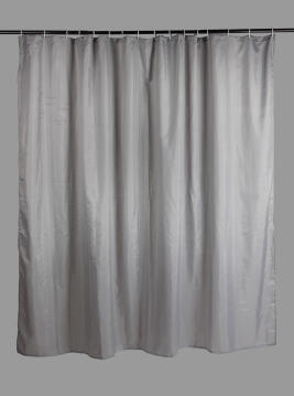 Shower Curtain polyester SENSEA Lily grey 240X200CM