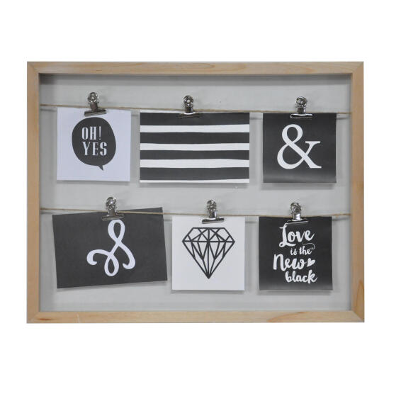 Frame natural metal clips 45x35x2cm