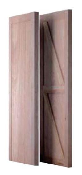 Exterior Door Engineered Wood Framed & Ledged with Z-Braced-w813xh2032mm