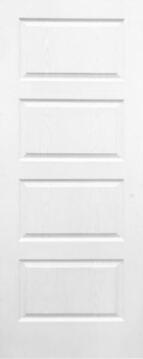 Interior Door Hollow Core Deep Moulded 4 Panel Horizontal Primed White-w813xh2032mm