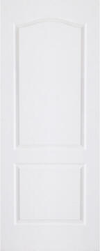 Interior door deep moulded 2 panel arch primed white