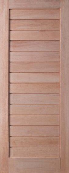 Exterior Door Meranti ALIF DOORS Horizontal Slats Framed W813mm x H2032mm