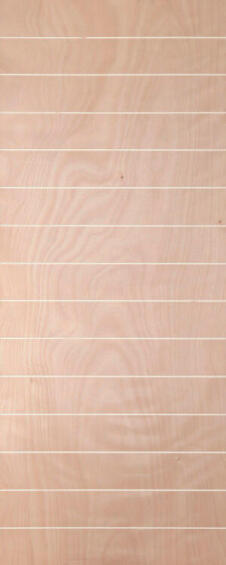 Interior Door Hollow Core Okoume Veneer Horizontal Grooves w813xh2032mm